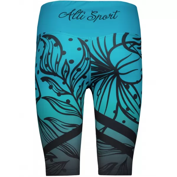  Dámské funkční legíny nad kolena premium ALTISPORT VOJ/ALW045LEG02 EMERALD/ČERNÁ 