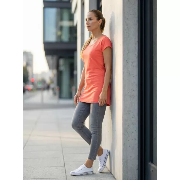  Dámské prodloužené triko ALTISPORT NoPrint NP/ALW321 KORÁLOVÁ 