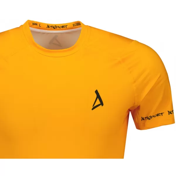  Pánské funkční kompresní tričko s krátkým rukávem premium ALTISPORT VOJ/ALM000TR04 ORANŽOVÁ 