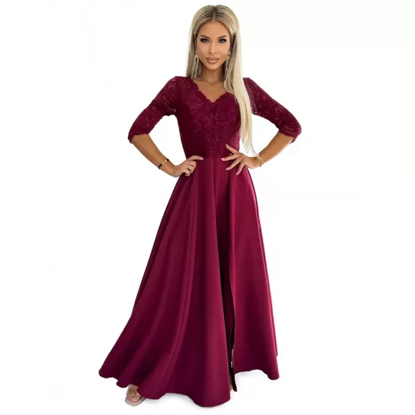  Dámské šaty NUMOCO AMBER 309-9 VÍNOVÁ 