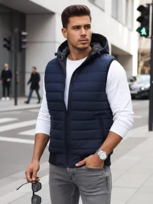 Pánská vesta DSTREET TMAVĚ MODRÁ