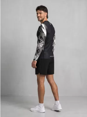 Pánské funkční kompresní tričko premium ALTISPORT VOJ/ALM039TR03 ČERNOBÍLÁ