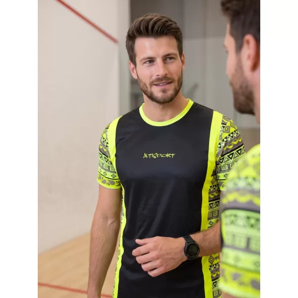  Pánské funkční tričko premium ALTISPORT VOJ/ALM043TR01 NEON ŽLUTÁ 