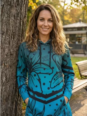 Dámská funkční mikina premium ALTISPORT VOJ/ALW045MI03 EMERALD/ČERNÁ