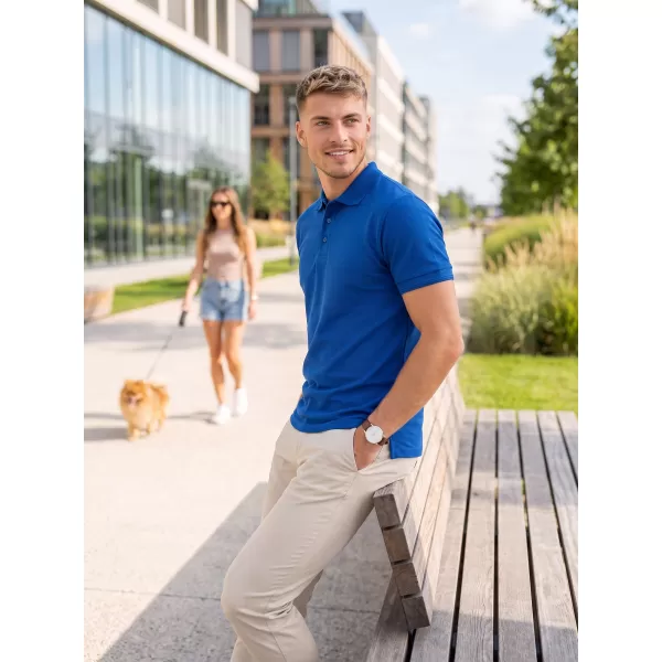  Pánské triko s límečkem ALTISPORT NoPrint NP/ALM302 KRÁLOVSKÁ MODRÁ 