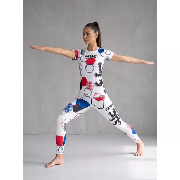  Dámské dlouhé funkční legíny premium ALTISPORT VOJ/ALW036LEG01 HEXA BÍLÁ 