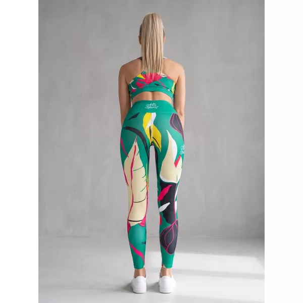  Dámské dlouhé funkční legíny premium ALTISPORT VOJ/ALW042LEG01 ZELENÁ 