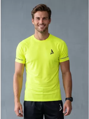 Pánské funkční kompresní tričko s krátkým rukávem premium ALTISPORT VOJ/ALM000TR04 NEON YELLOW