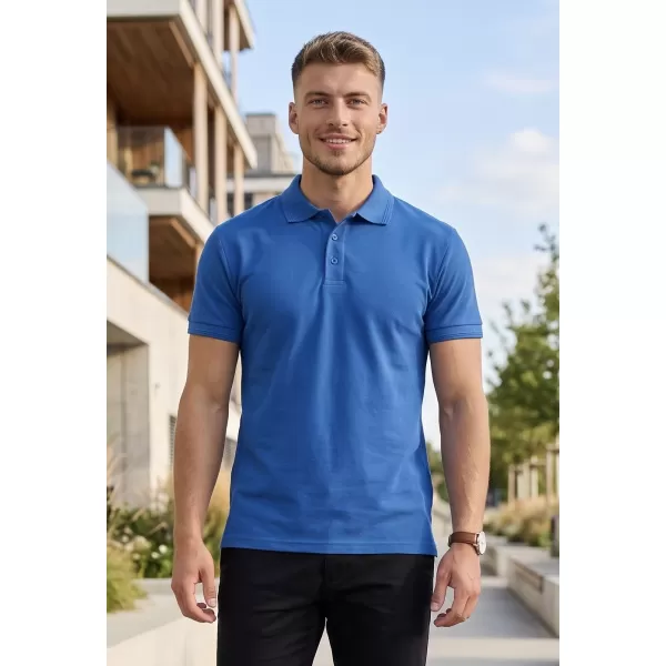  Pánské triko s límečkem ALTISPORT NoPrint NP/ALM302 AZUROVĚ MODRÁ 