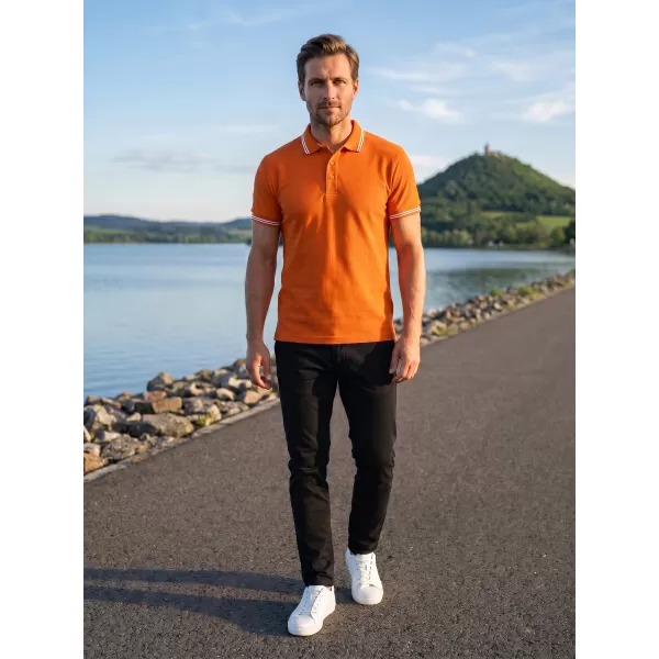  Pánské triko s límečkem ALTISPORT NoPrint NP/ALM912 ORANŽOVÁ 