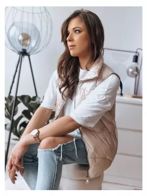 Dámská vesta DSTREET HOLO BÉŽOVÁ