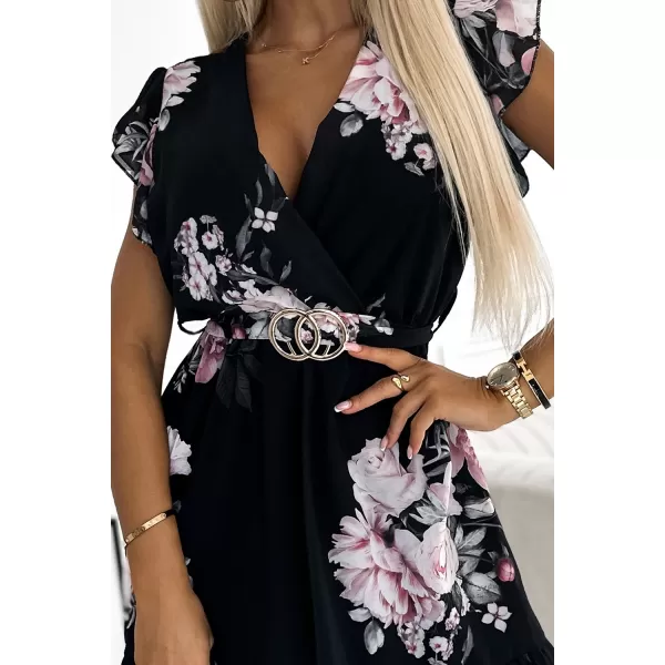  Dámské šaty NUMOCO PATRIZIA 468-2 ČERNÁ 
