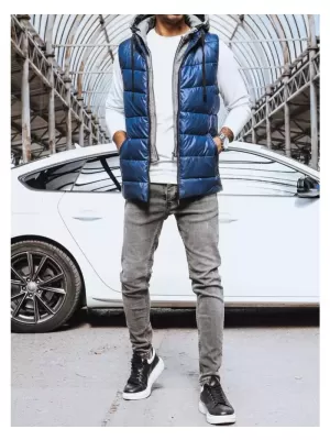 Pánská vesta DSTREET MODRÁ