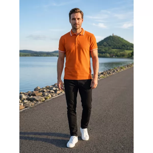  Pánské triko s límečkem ALTISPORT NoPrint NP/ALM912 ORANŽOVÁ 