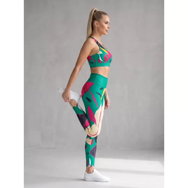  Dámské dlouhé funkční legíny premium ALTISPORT VOJ/ALW042LEG01 ZELENÁ 