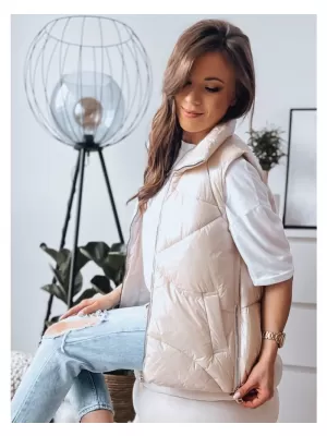 Dámská vesta DSTREET HOLO BÉŽOVÁ