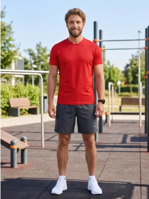 Pánské funkční triko ALTISPORT NoPrint NP/ALM421 ČERVENÁ