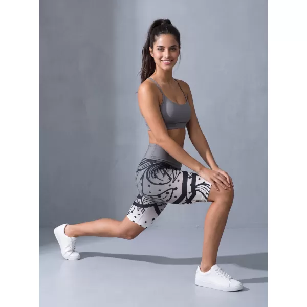  Dámské funkční legíny nad kolena premium ALTISPORT VOJ/ALW045LEG02 ČERNOBÍLÁ 