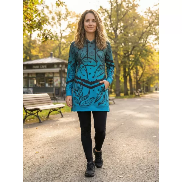  Dámská funkční mikina premium ALTISPORT VOJ/ALW045MI03 EMERALD/ČERNÁ 