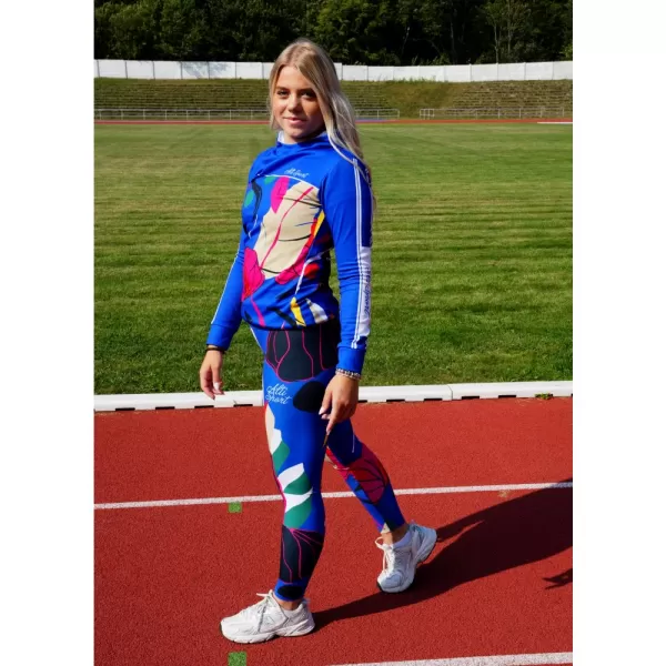  Dámské dlouhé funkční legíny premium ALTISPORT VOJ/ALW042LEG01 MODRÁ 