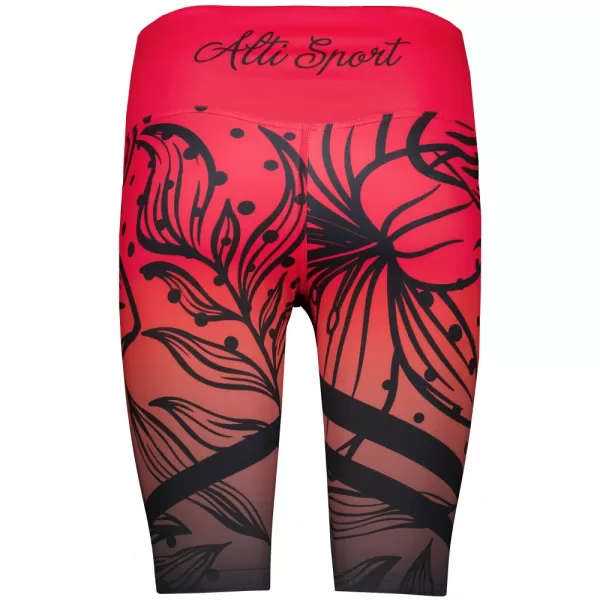  Dámské funkční legíny nad kolena premium ALTISPORT VOJ/ALW045LEG02 ČERVENOČERNÁ 