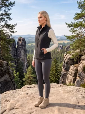Dámská softshellová vesta ALTISPORT NoPrint NP/ALW7211NJ BLACK/BLACK
