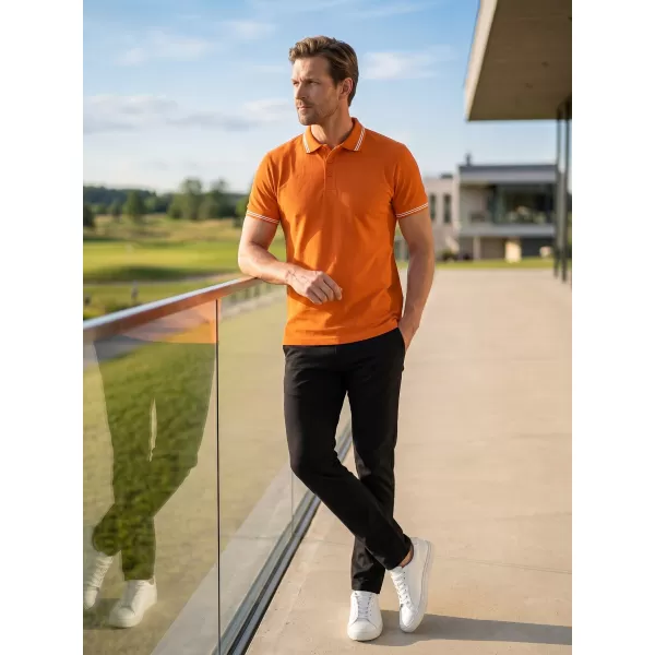  Pánské triko s límečkem ALTISPORT NoPrint NP/ALM912 ORANŽOVÁ 