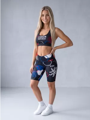 Dámské funkční legíny nad kolena premium ALTISPORT VOJ/ALW036LEG02 HEXA ČERNÁ