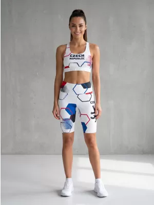 Dámské funkční legíny nad kolena premium ALTISPORT VOJ/ALW036LEG02 HEXA BÍLÁ