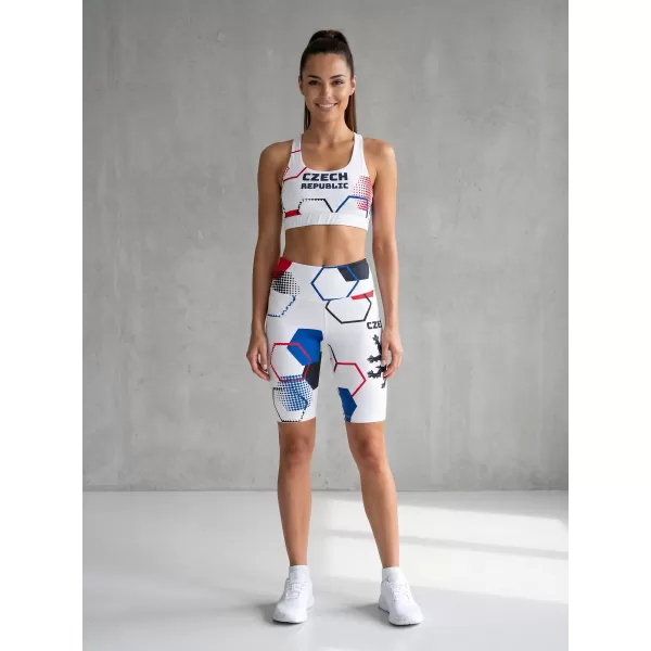  Dámské funkční legíny nad kolena premium ALTISPORT VOJ/ALW036LEG02 HEXA BÍLÁ 