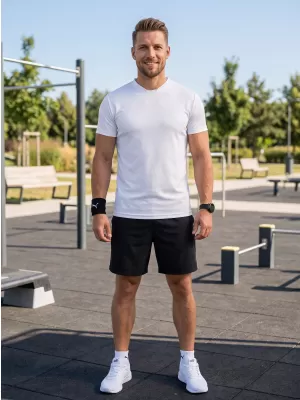 Pánské funkční triko ALTISPORT NoPrint NP/ALM421 BÍLÁ