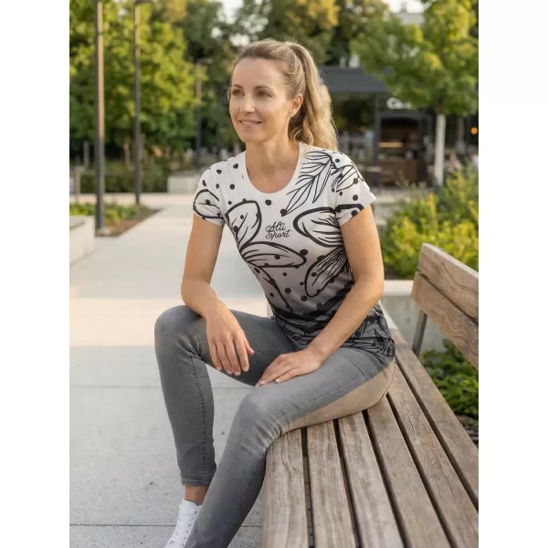  Dámské funkční tričko premium ALTISPORT VOJ/ALW045TR01 ČERNOBÍLÁ 