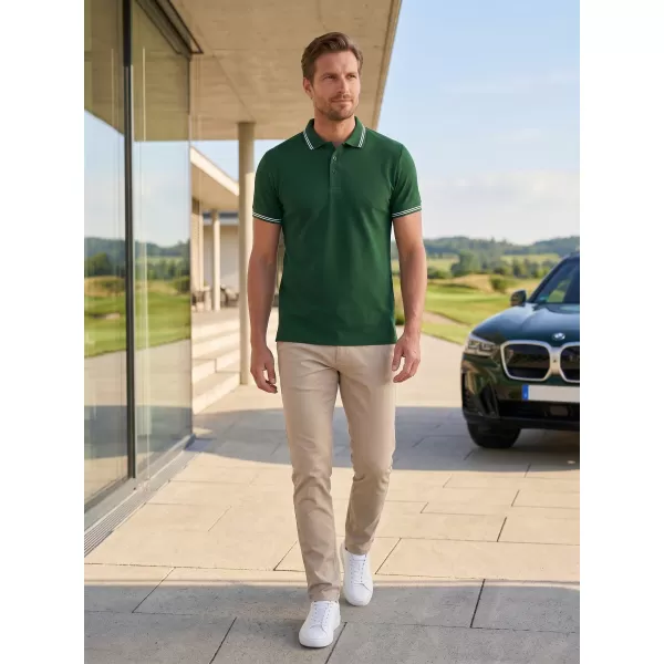  Pánské triko s límečkem ALTISPORT NoPrint NP/ALM912 DARK GREEN 