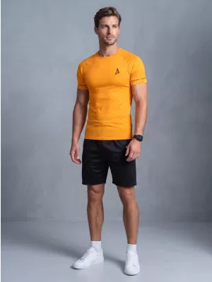 Pánské funkční kompresní tričko s krátkým rukávem premium ALTISPORT VOJ/ALM000TR04 ORANŽOVÁ