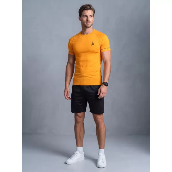  Pánské funkční kompresní tričko s krátkým rukávem premium ALTISPORT VOJ/ALM000TR04 ORANŽOVÁ 