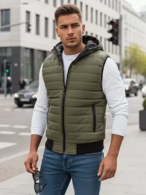 Pánská vesta DSTREET ZELENÁ