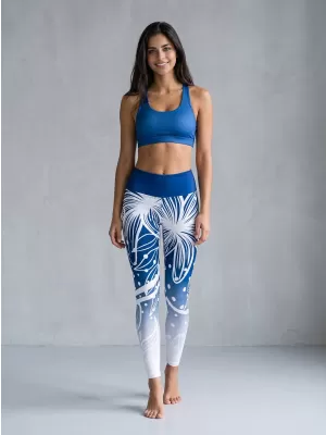 Dámské dlouhé funkční legíny premium ALTISPORT VOJ/ALW045LEG01 NÁMOŘNÍ MODRÁ/BÍLÁ