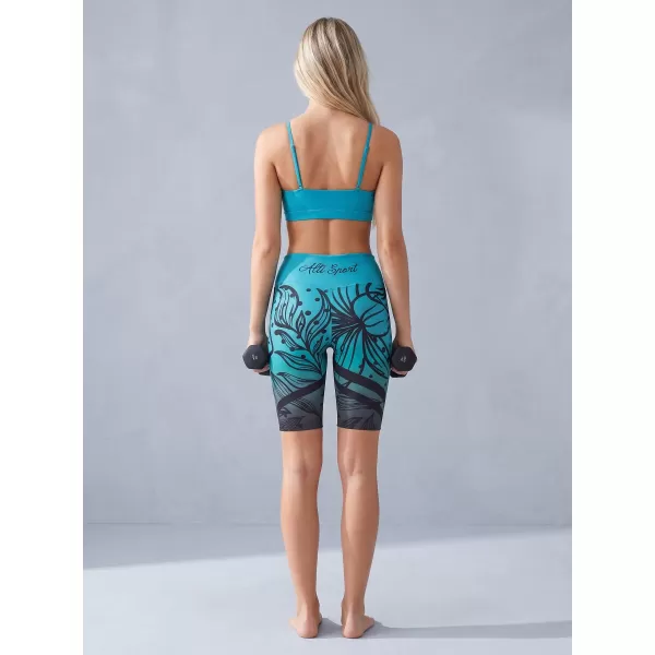  Dámské funkční legíny nad kolena premium ALTISPORT VOJ/ALW045LEG02 EMERALD/ČERNÁ 