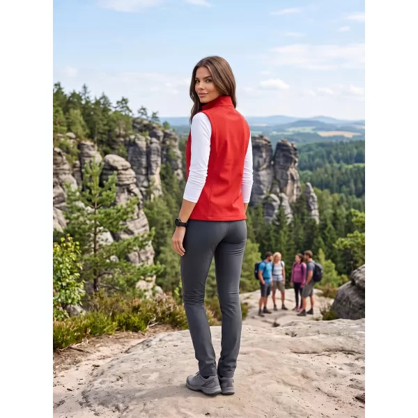  Dámská softshellová vesta ALTISPORT NoPrint NP/ALW7211NJ RED/BLACK 