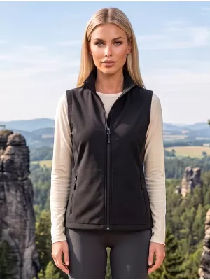Dámská softshellová vesta ALTISPORT NoPrint NP/ALW7211NJ BLACK/BLACK
