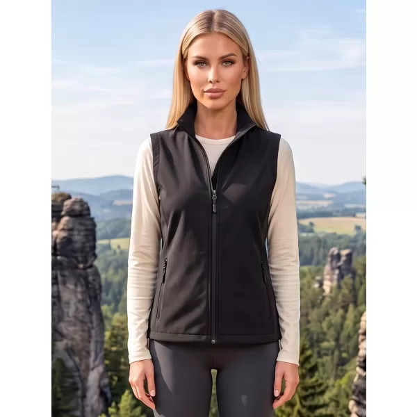  Dámská softshellová vesta ALTISPORT NoPrint NP/ALW7211NJ BLACK/BLACK 