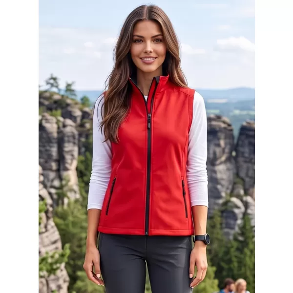  Dámská softshellová vesta ALTISPORT NoPrint NP/ALW7211NJ RED/BLACK 