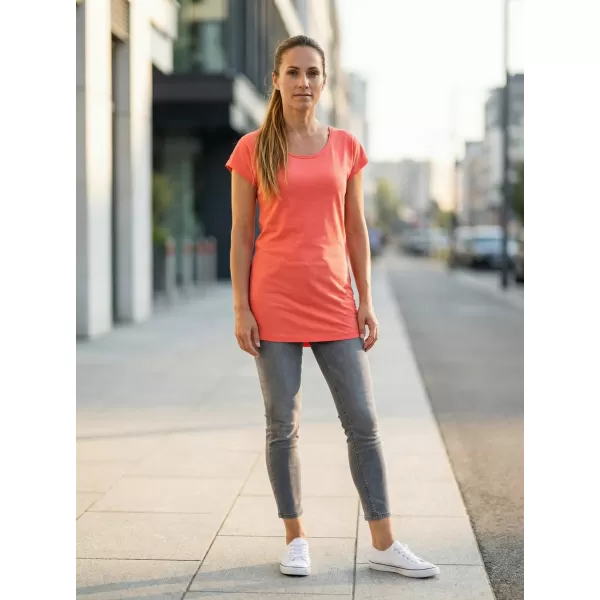  Dámské prodloužené triko ALTISPORT NoPrint NP/ALW321 KORÁLOVÁ 