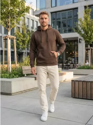 Pánská mikina ALTISPORT NoPrint NP/ALM697NJ BROWN