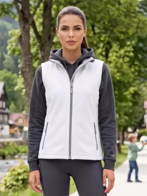 Dámská softshellová vesta ALTISPORT NoPrint NP/ALW7211NJ WHITE/WHITE
