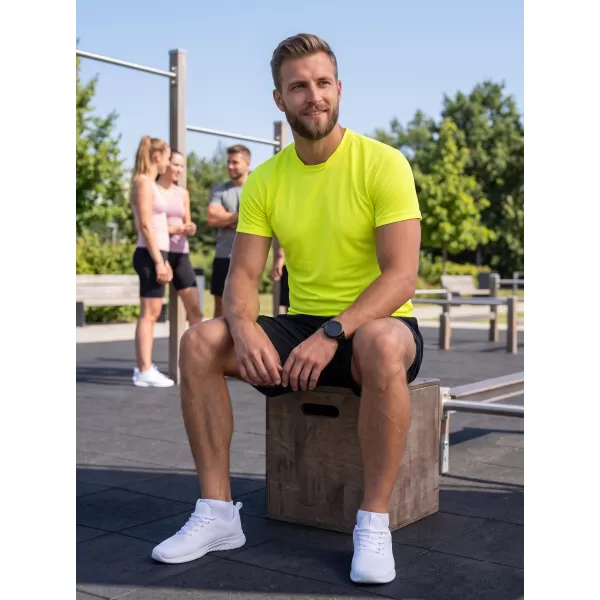  Pánské funkční triko ALTISPORT NoPrint NP/ALM421 NEON YELLOW 