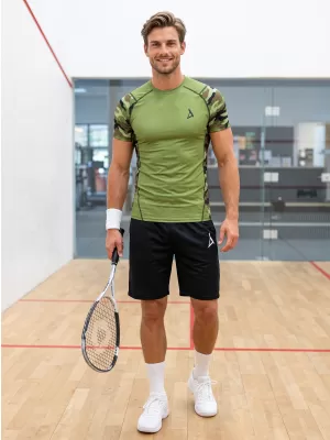 Pánské funkční kompresní tričko s krátkým rukávem premium ALTISPORT VOJ/ALM038TR04 ZELENÁ/KHAKI
