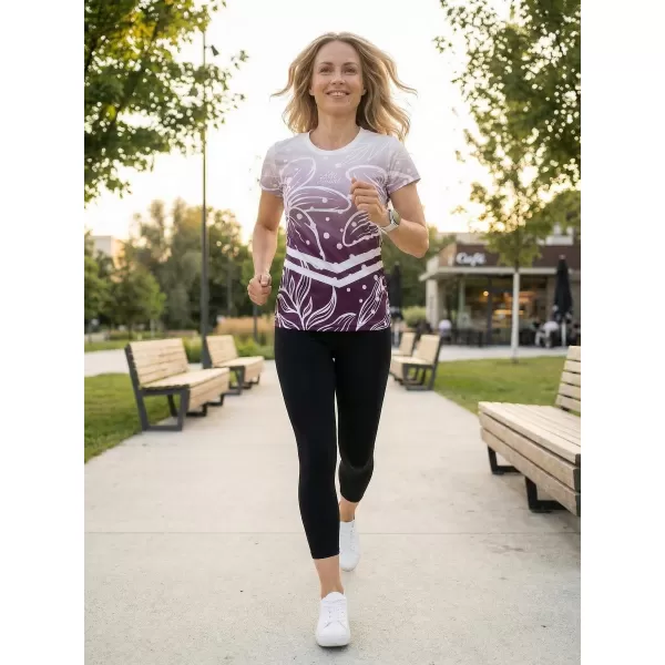  Dámské funkční tričko premium ALTISPORT VOJ/ALW045TR01 FIALOVÁ/BÍLÁ 