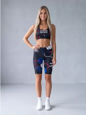 Dámské funkční legíny nad kolena premium ALTISPORT VOJ/ALW036LEG02 HEXA ČERNÁ