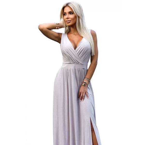  Dámské šaty NUMOCO LOUISE 467-2 BÉŽOVÁ 